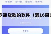 满16周岁能贷款的软件（满16周岁可贷款的平台）